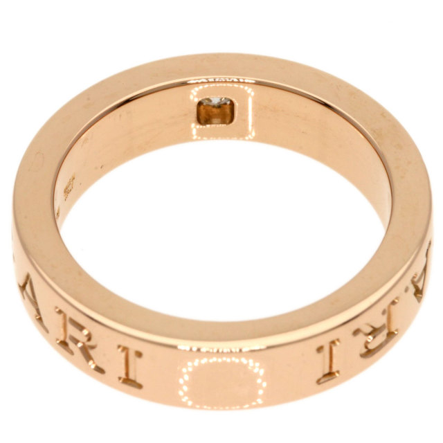 BVLGARI ブルガリ ダブルロゴ1P ダイヤモンド リング・指輪 K18ピンク 