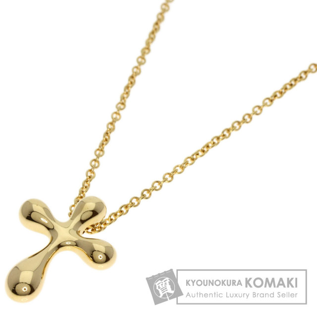 TIFFANY&Co. ティファニー スモールクロス ネックレス K18イエロー 