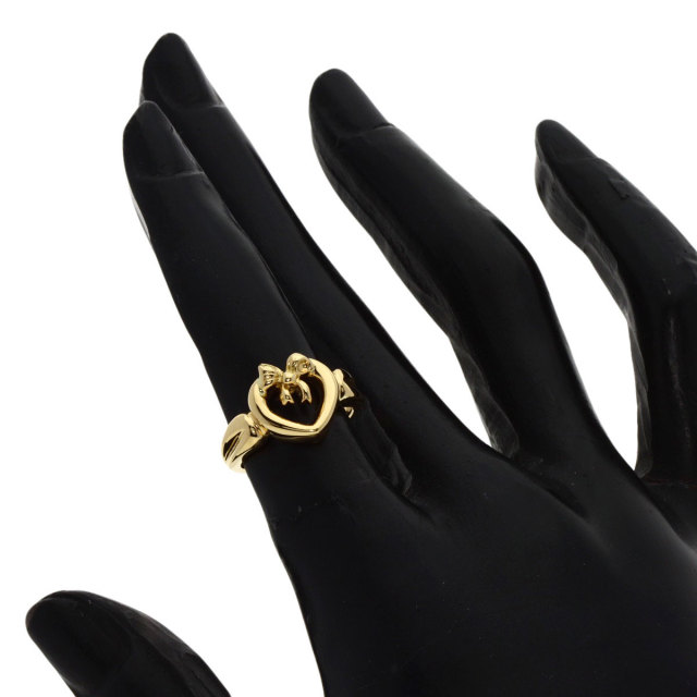 TIFFANY&Co. ティファニー ハートリボン リング・指輪 K18イエロー 