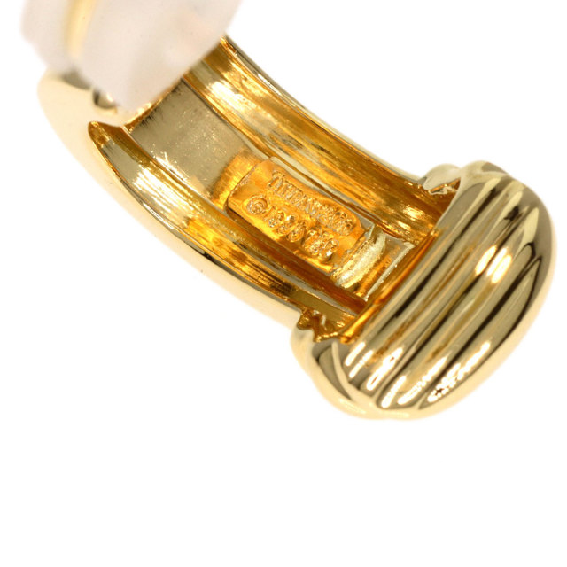 TIFFANY&CO. イヤリング　グルーヴド　ストライプ　18金　#A-66 TIFFANY&Co. ティファニー グルーブド イヤリング K18イエロー