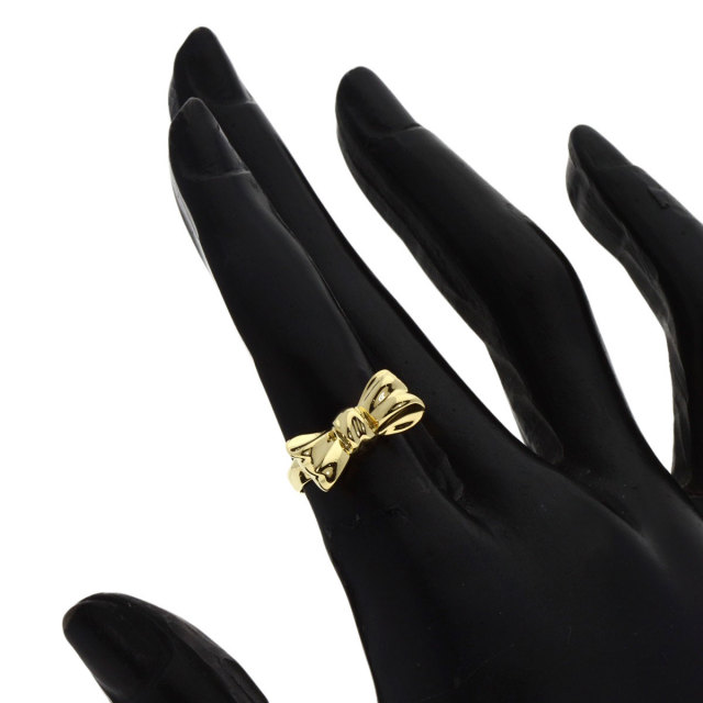 TIFFANY&Co. ティファニー リボン リング・指輪 K18イエローゴールド  