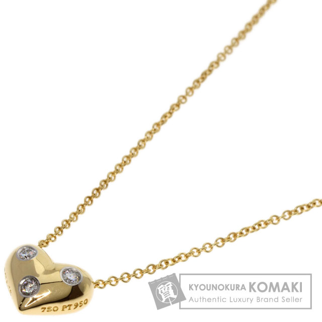 TIFFANY&Co. ティファニー ドッツハート ダイヤモンド ネックレス K18  