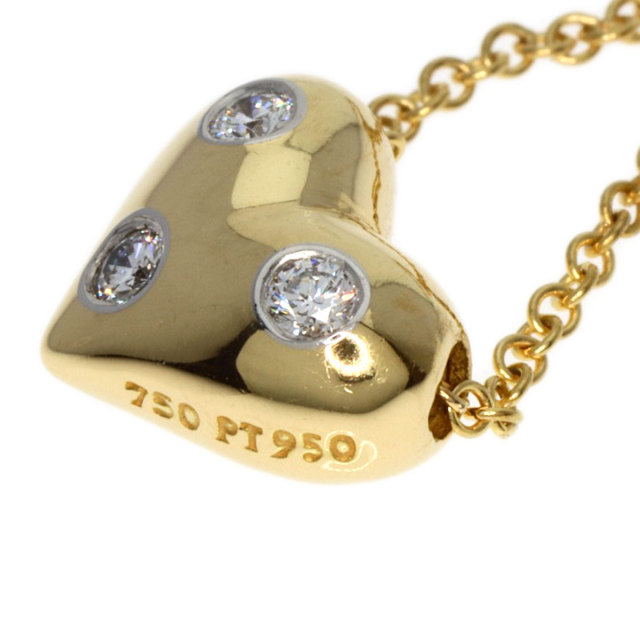 TIFFANY&Co. ティファニー ドッツハート ダイヤモンド ネックレス K18 