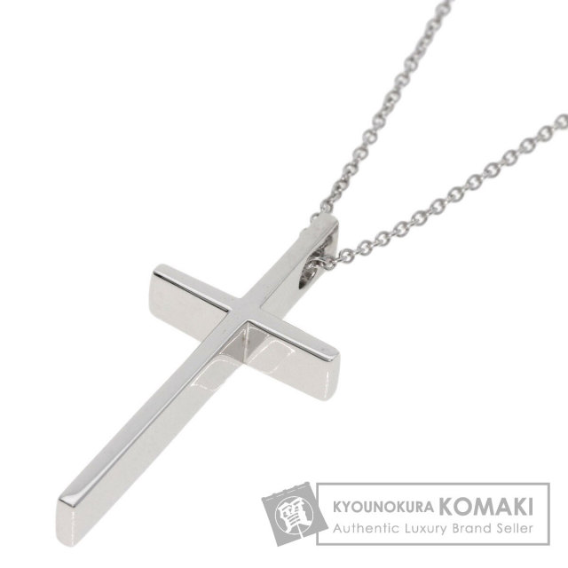 激安挑戦！！ ティファニー TIFFANY&Co. メトロクロス K18ホワイト ネックレス アクセサリー