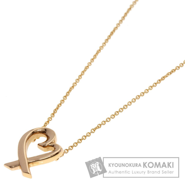 TIFFANY&Co. ティファニー ラビングハート ネックレス K18ピンク  
