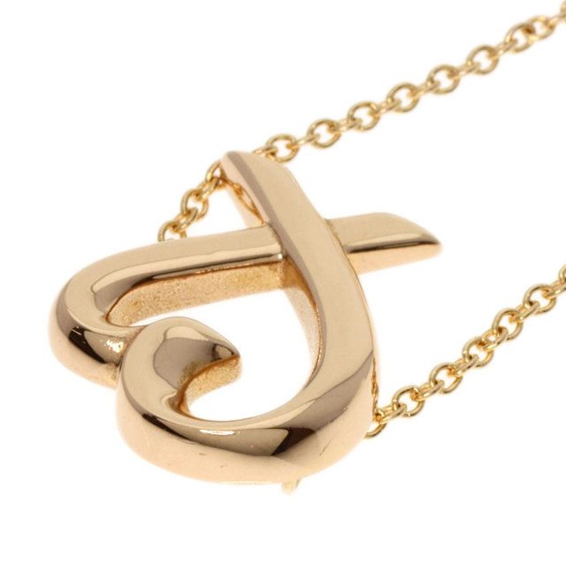 TIFFANY&Co. ティファニー ラビングハート ネックレス K18ピンク  