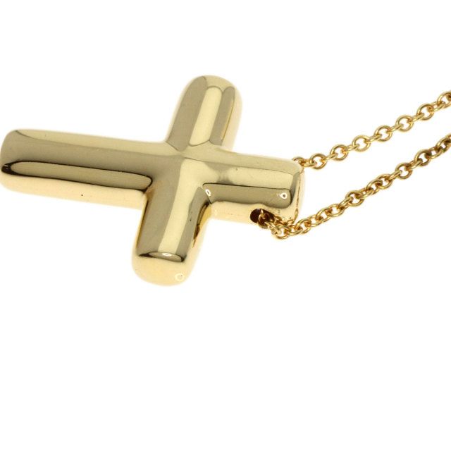 TIFFANY&Co. ティファニー ドッツクロス ダイヤモンド ネックレス K18 