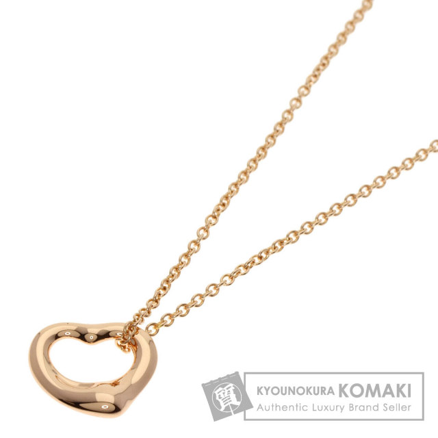 TIFFANY&Co. ティファニー オープンハート 11mm ネックレス K18ピンク  