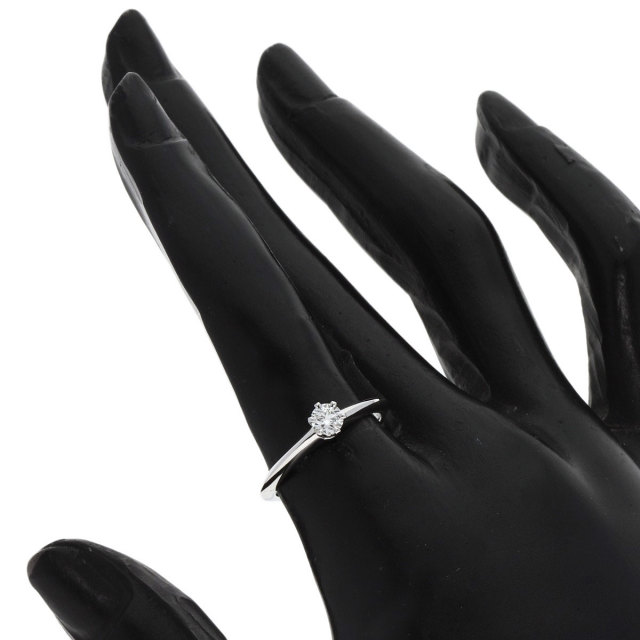 Tiffany & Co. プラチナ ソリティアリング ティファニー TIFFANY&CO. ソリティア ダイヤ 0.28ct G/VVS1/3EX 8号