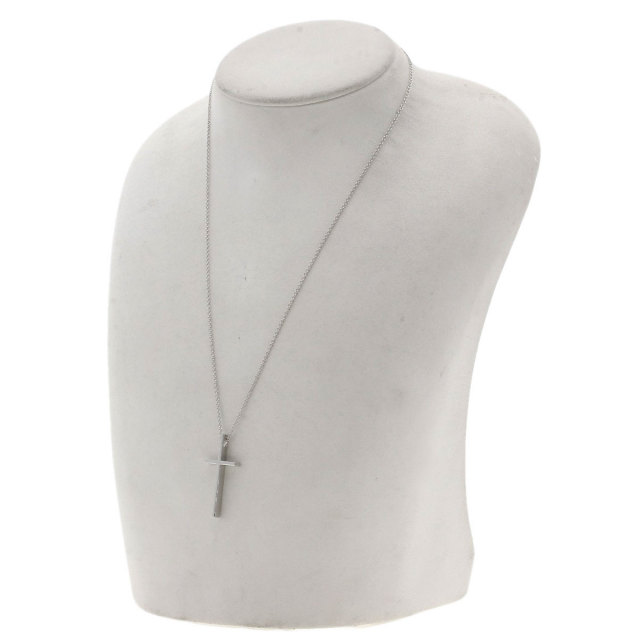 TIFFANY&Co. ティファニー メトロクロス ネックレス K18ホワイト