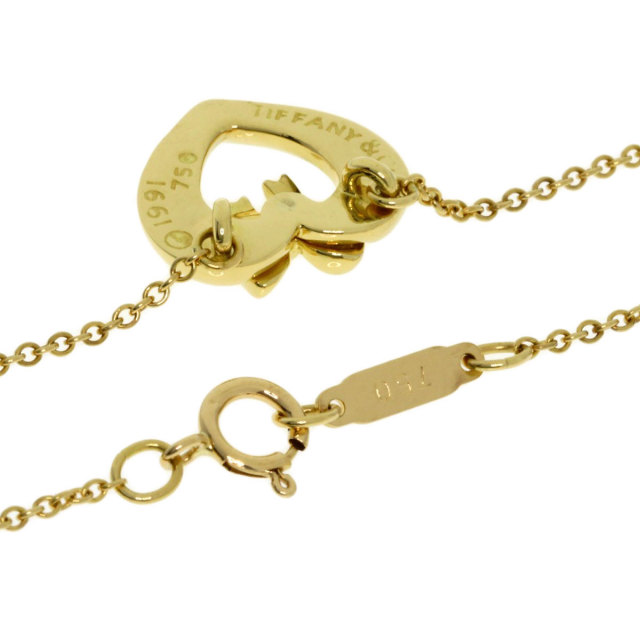TIFFANY&Co. ティファニー ハートリボン ネックレス K18イエロー