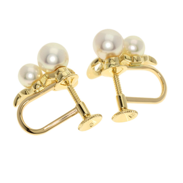 MIKIMOTO ミキモト パール 真珠 イヤリング K18イエローゴールド 