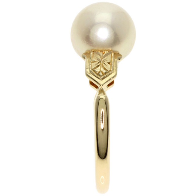 MIKIMOTO ミキモト パール 真珠 リング・指輪 K14イエローゴールド 