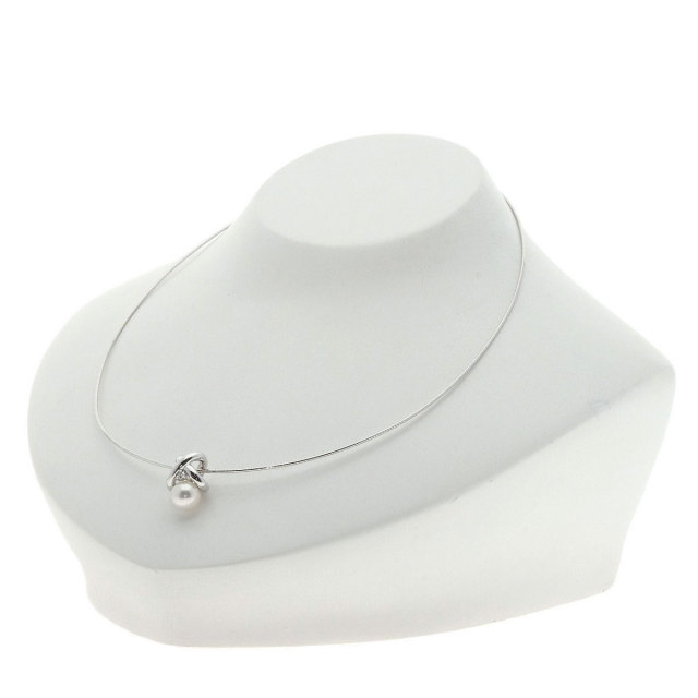 MIKIMOTO ミキモト パール 真珠 1P ダイヤモンド ネックレス K18 