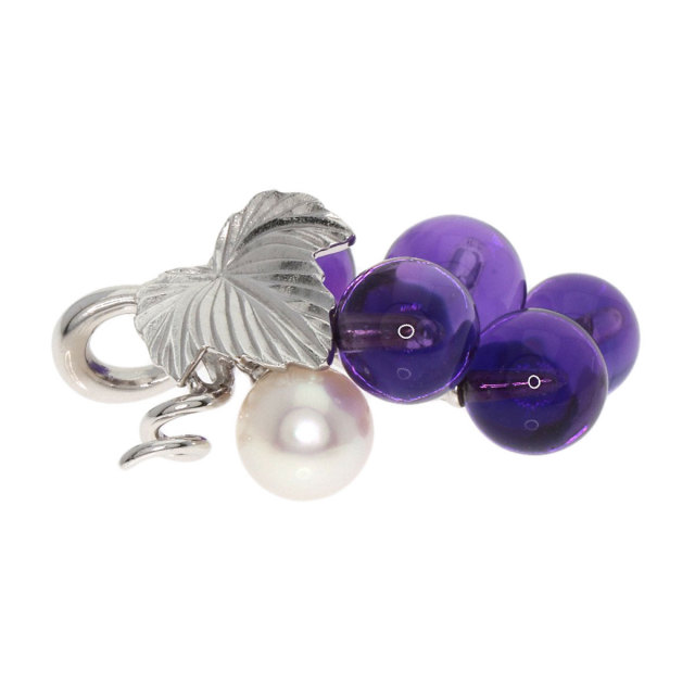 MIKIMOTO ミキモト アメジスト パール 真珠 ブドウモチーフ 