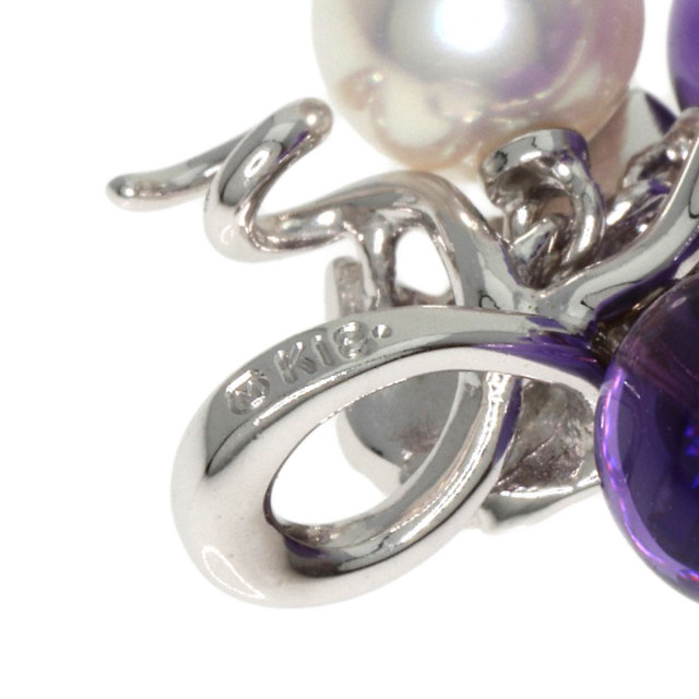 MIKIMOTO ミキモト アメジスト パール 真珠 ブドウモチーフ ペンダント  