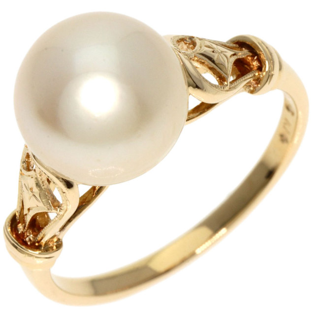 MIKIMOTO ミキモト パール 真珠 リング・指輪 K14イエローゴールド 