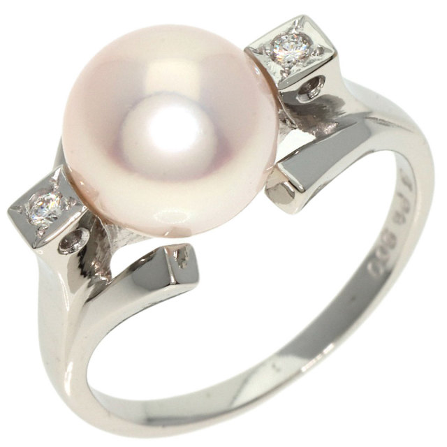 MIKIMOTO ミキモト パール 真珠 2P ダイヤモンド リング・指輪 