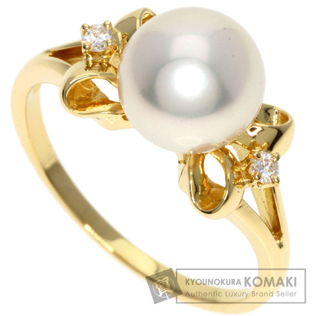 みみ様 MIKIMOTO パール＆ダイヤモンドリング Amazon | [ミキモト] パール・ダイヤ リング 5.7mm Pt950 11号