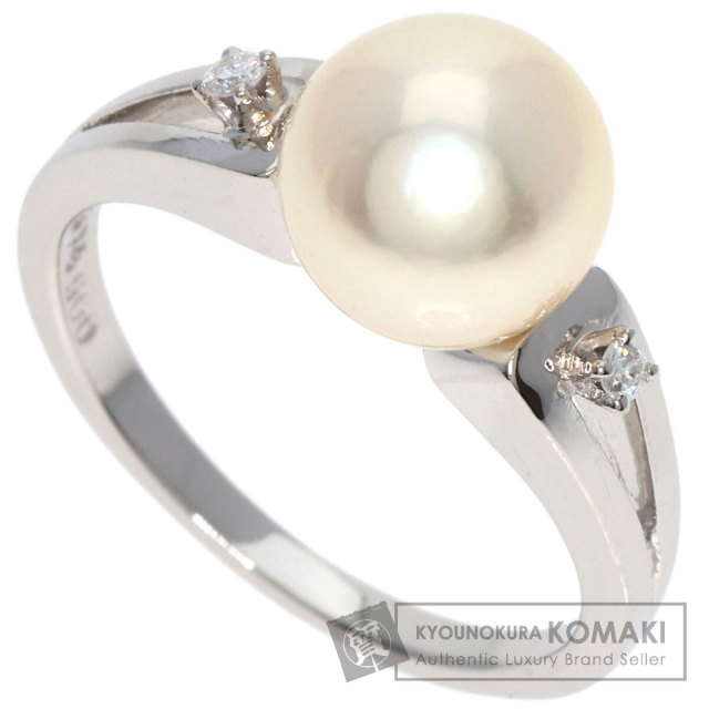 MIKIMOTO ミキモト パール 真珠 2P ダイヤモンド リング・指輪 