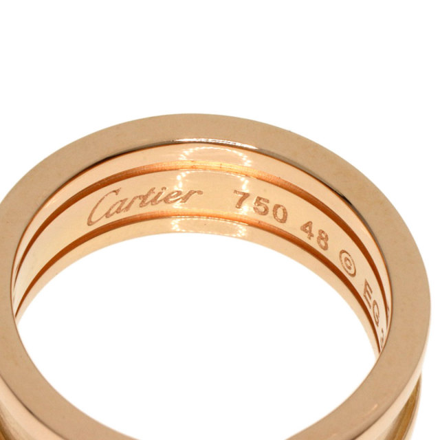 カルティエ　リング　2c 48 Cartier カルティエ 2Cリング 指輪 K18YG イエローゴールド