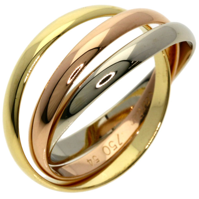 カルティエ トリニティリング 750 #54 K18ホワイトゴールド CARTIER
