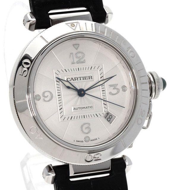 CARTIER カルティエ W3013756 パシャ 38mm 腕時計 OH済 K18ホワイト 