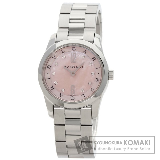 BVLGARI ブルガリ ST30S ソロテンポ 30mm 10P ダイヤモンド 腕時計  