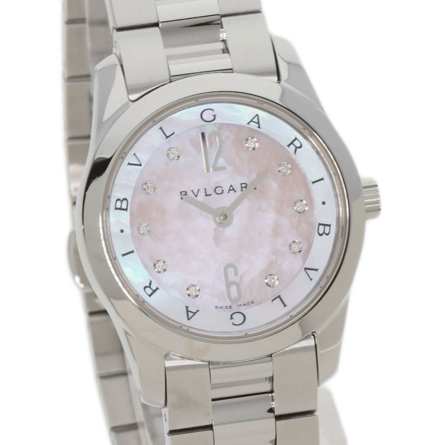 BVLGARI ブルガリ ST30S ソロテンポ 30mm 10P ダイヤモンド 腕時計  