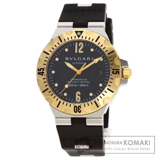 ブルガリディアゴノスクーバK18YGSD40D　オーバーホール済み換えベルト付き BVLGARI ブルガリ SD40SG ディアゴノ スクーバ 腕時計