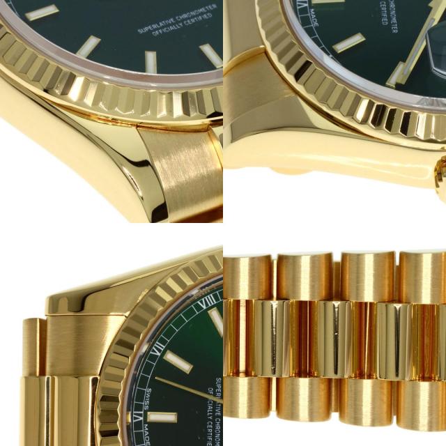 ROLEX 時計 ゴールド グリーン 付属品あり ロレックス ROLEX デイトジャスト オイスターパーペチュアル