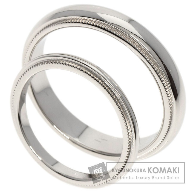 TIFFANY&Co. ティファニー ミルグレイン バンド ペア リング・指輪  