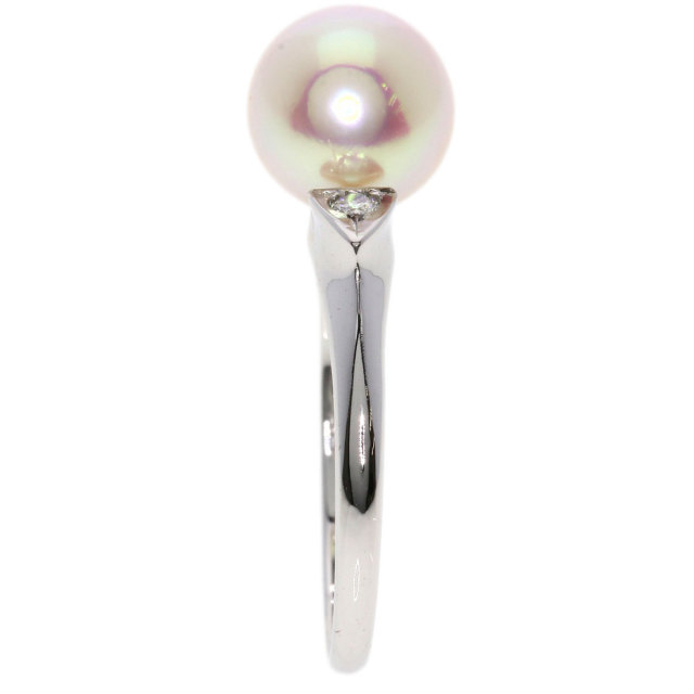MIKIMOTO ミキモト アコヤパール 真珠 ダイヤモンド リング・指輪 K14 
