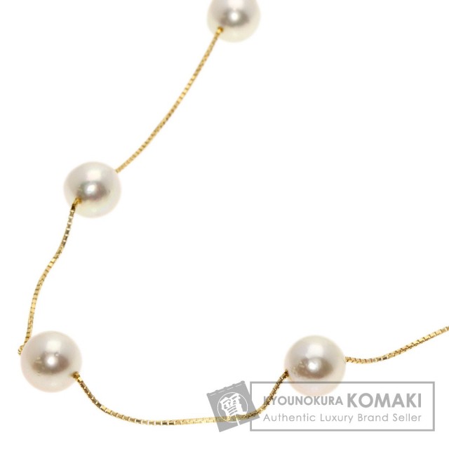 TASAKI タサキ ステーションパール 真珠 ロング ネックレス K18  