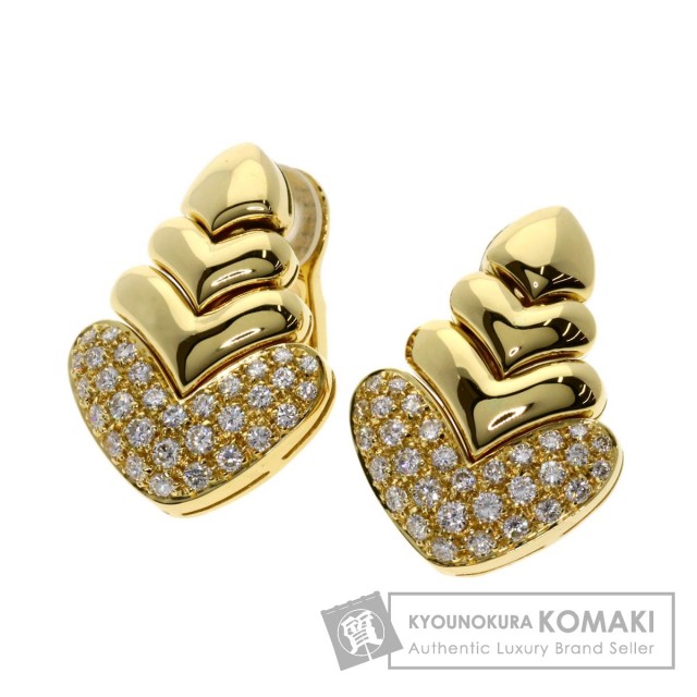 BVLGARI ブルガリ ドッピオクオーレ パヴェ ダイヤモンド イヤリング  