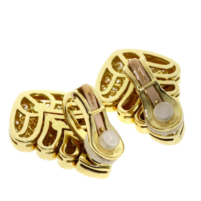 BVLGARI ブルガリ ドッピオクオーレ パヴェ ダイヤモンド イヤリング 