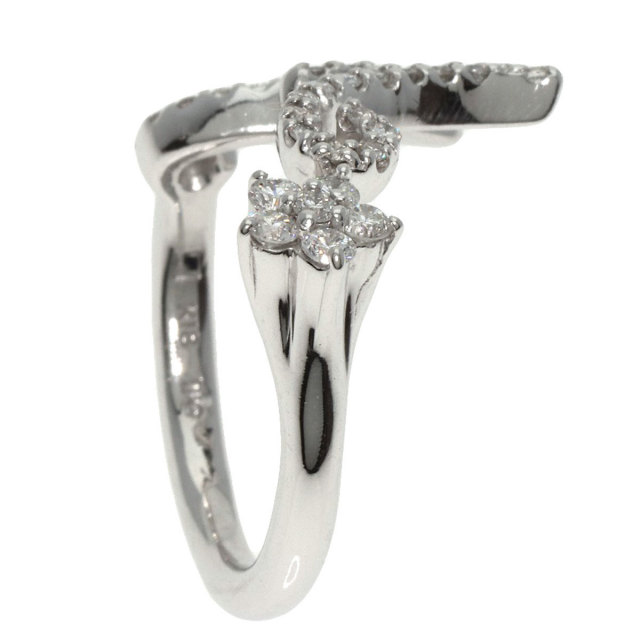 0.3ct イニシャル M ダイヤモンド リング・指輪 K18ホワイトゴールド 
