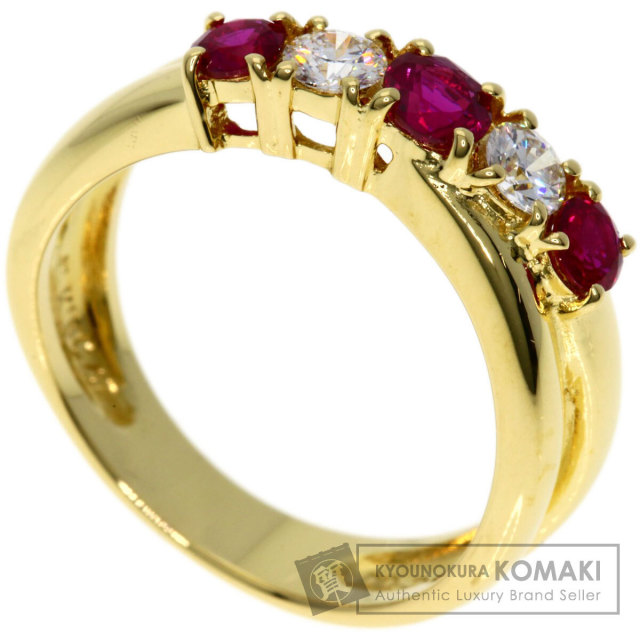 MIKIMOTO ミキモト ルビー ダイヤモンド リング・指輪 K18イエロー  