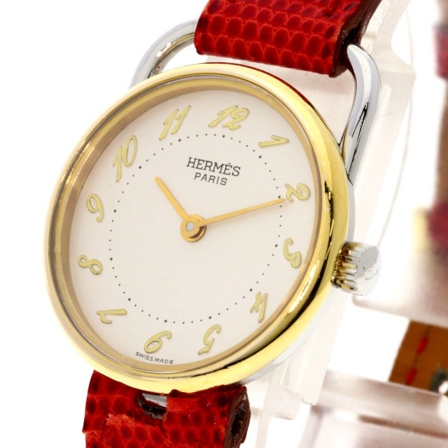 HERMES エルメス アルソー 腕時計 ステンレススチール/革