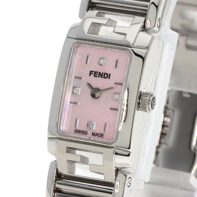 FENDI フェンディ 1200L 4P ダイヤモンド 腕時計 ステンレススチール  
