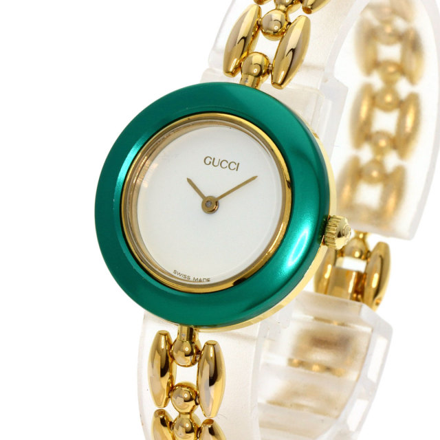 GUCCI グッチ 11/12.2 チェンジベゼル 腕時計 GP/GP レディース