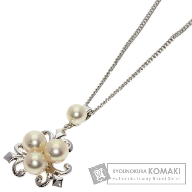 MIKIMOTO ミキモト パール 真珠 ネックレス シルバー レディース