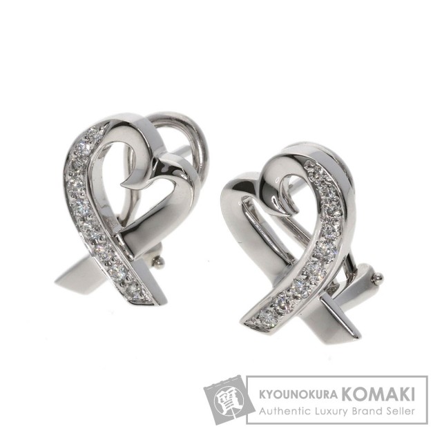 TIFFANY&Co. ティファニー ラビングハート ダイヤモンド ピアス K18 