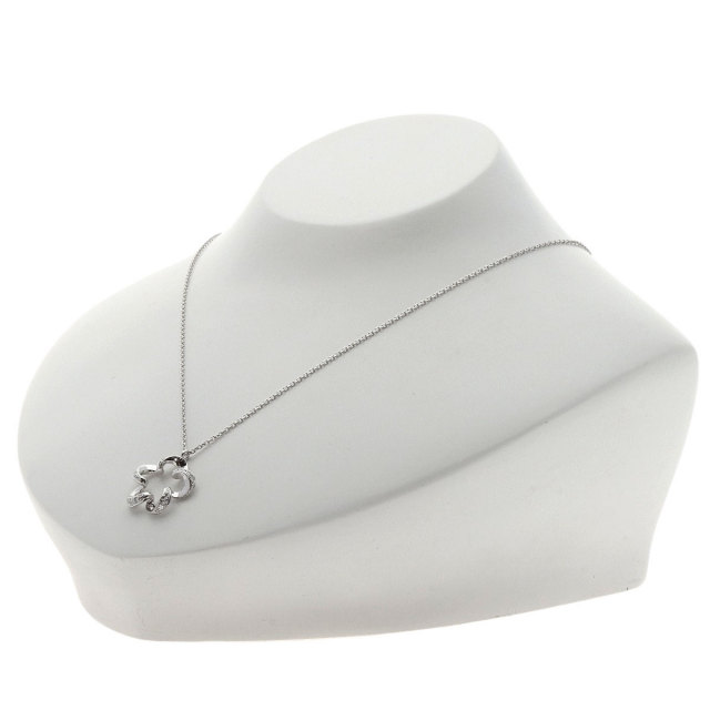 MIKIMOTO ミキモト ダイヤモンド フラワーモチーフ ネックレス K18 MIKIMOTO ミキモト ダイヤモンド フラワーモチーフ ネックレス K18