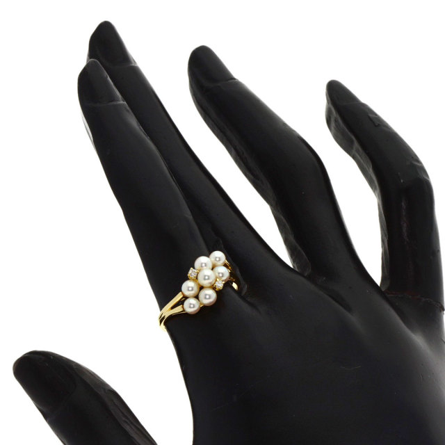 MIKIMOTO ミキモト ベビーパール 真珠 ダイヤモンド リング・指輪 K18  