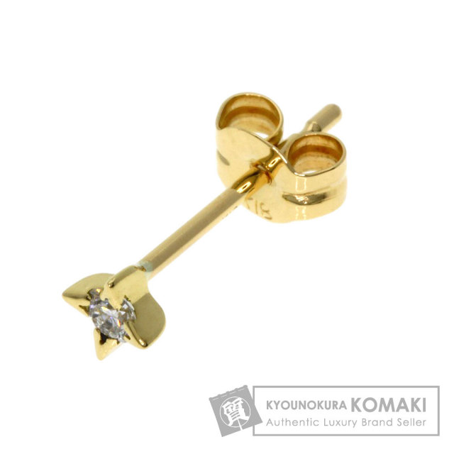 AHKAH アーカー ノーブルシリウス S ダイヤモンド 片方のみ ピアス K18  