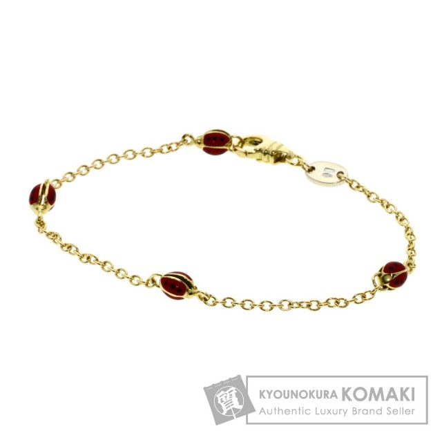 AARON BASHA テントウ虫 エナメル ブレスレット K18イエローゴールド  