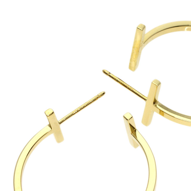 TIFFANY&Co. ティファニー Tワイヤー フープ ピアス K18イエロー 