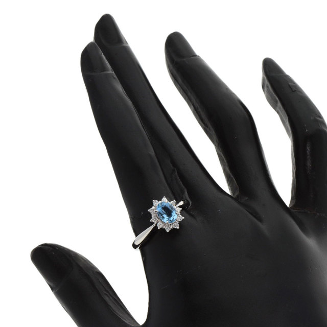 0.69ct アクアマリン ダイヤモンド リング・指輪 プラチナPT900