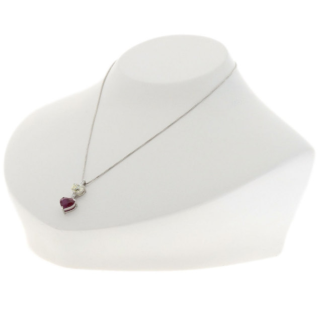 2.13ct ルビー ダイヤモンド ネックレス プラチナPT900/PT850 5.7g  